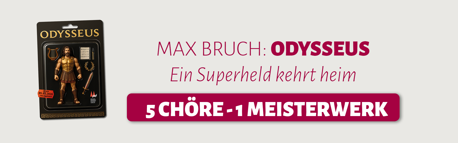 Max Bruch: Odysseus - Ein Superheld kehrt heim - 4.7.2026 - Kölner Philharmonie - Bildrechte: KMGV